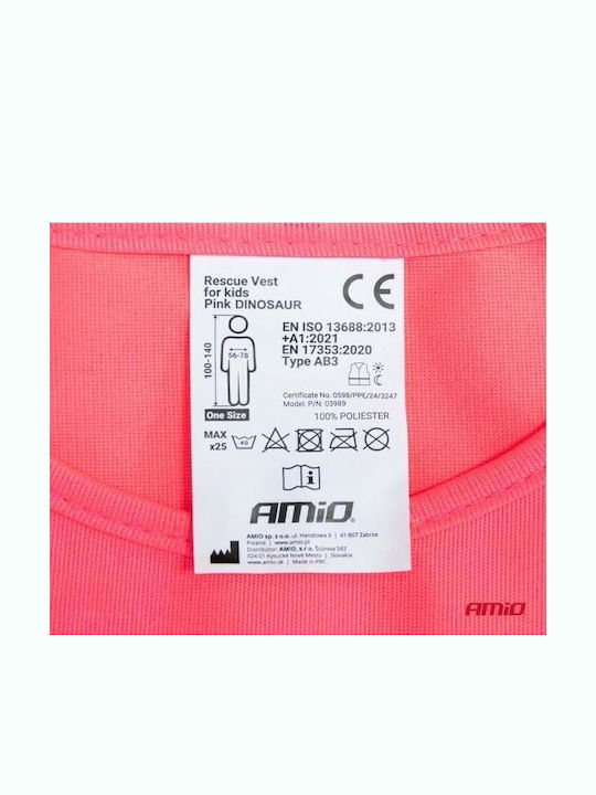 AMiO Men's Safety Vest with Reflective Tapes Yellow