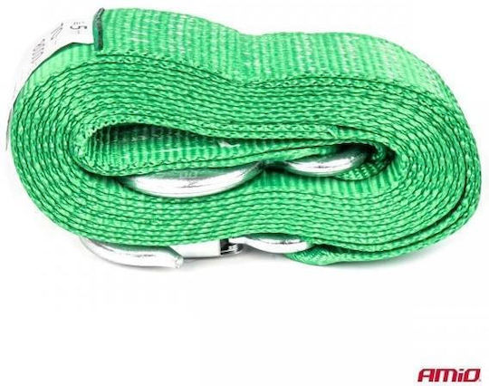 AMiO Car Towing Strap with Towing Capacity up to 8 Tons 5m in Green Color