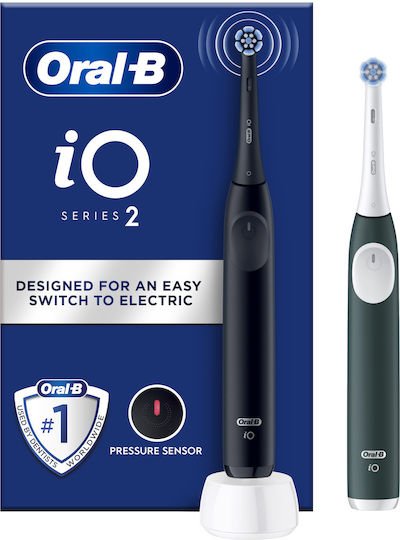 Oral-B iO Series 2 Electric Toothbrush with Pressure Sensor Black Duo Pack