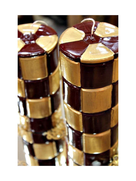 Carve Gold Bordeaux Square Candle 7.5*10