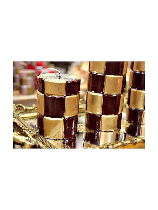 Carve Gold Bordeaux Square Candle 7.5*15