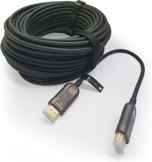 Techly HDMI 2.0 Premium High Speed 4K 60Hz HDR Cable HDMI male - HDMI male 15m Μαύρο