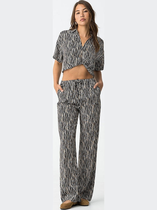 Women's Fabric Trousers Black