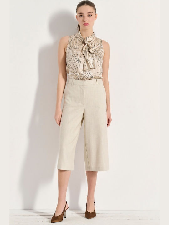 Damen Hoch tailliert Culotte Silber