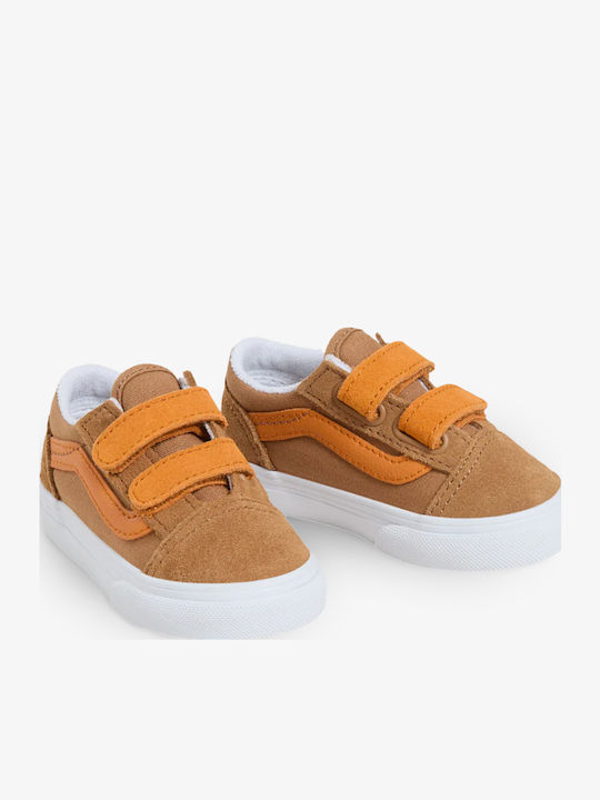 Old Skool V Παιδικά Sneakers με Σκρατς Καφέ VN000CTGWNR