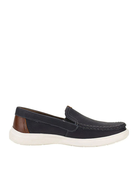 Δερμάτινα Ανδρικά Μοκασίνια Navy Blue/Brown