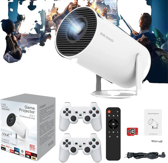 M300 Max Video Game Projector 46000 Built-in Games 4k 3d Resolution White 64g Eu