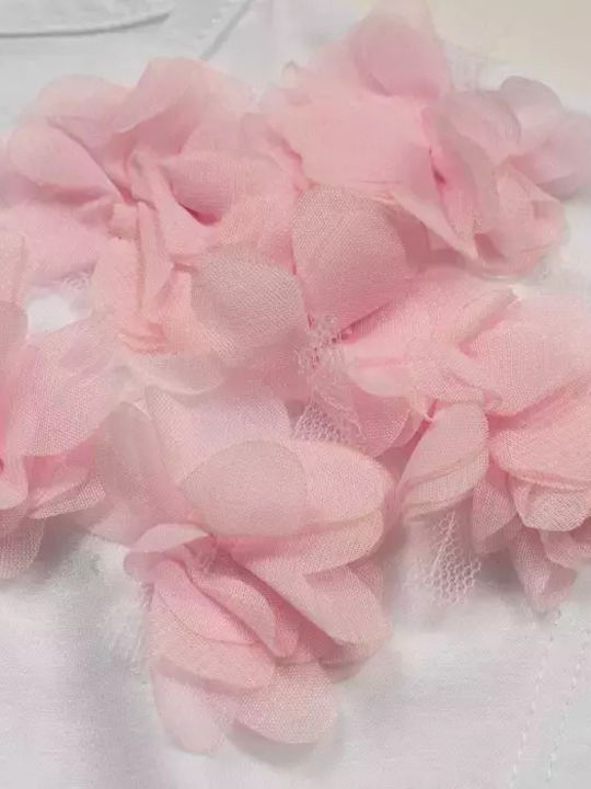 Bluza Pentru Copii Cu Mâneci Scurte Albă