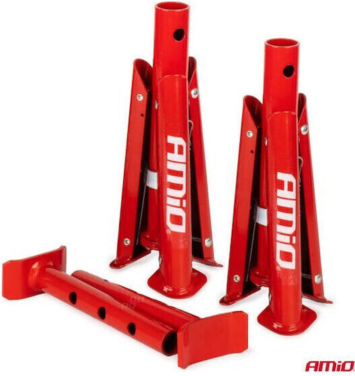 AMiO Set Car Support Stands for Vehicles with Maximum Lifting Capacity up to 2 Tons