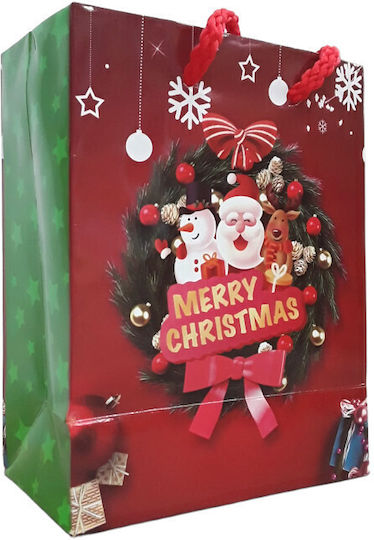 Christmas Gift Bag 14x11x6cm Red 09000680003