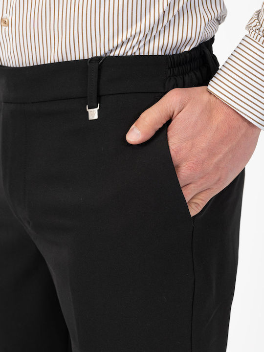Trousers Elastic in Slim Fit Black