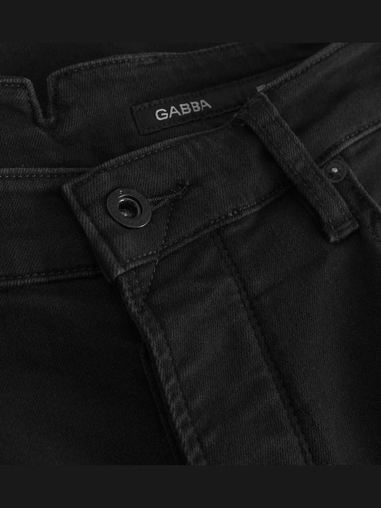 Alex Men's Elastic Jeans Pants with Regular Fit Black Denim