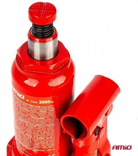 AMiO Hydraulic Bottle Jack with Lifting Capacity up to 27.8cm and Weight Capacity up to 2 Tons