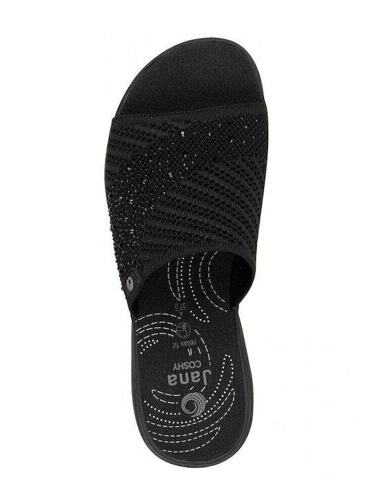 Flache Sandalen für Damen in Schwarz Farbe