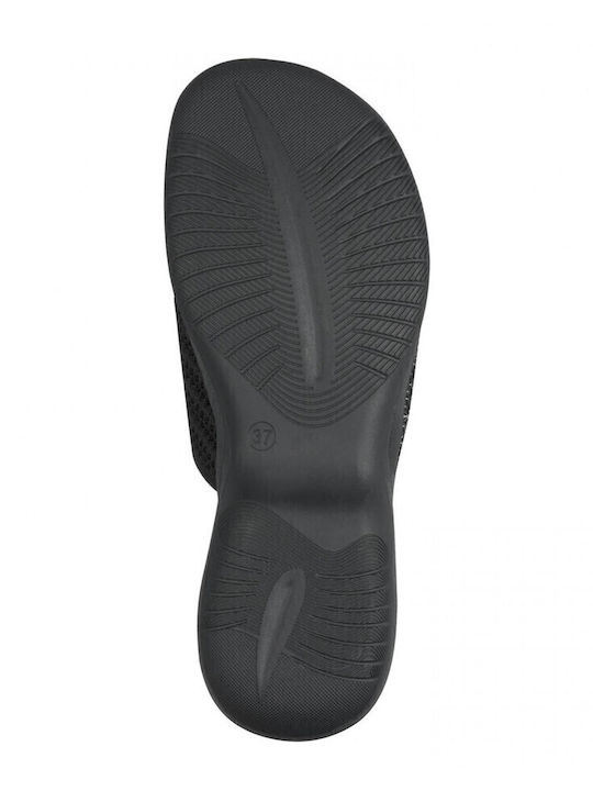 Flache Sandalen für Damen in Schwarz Farbe