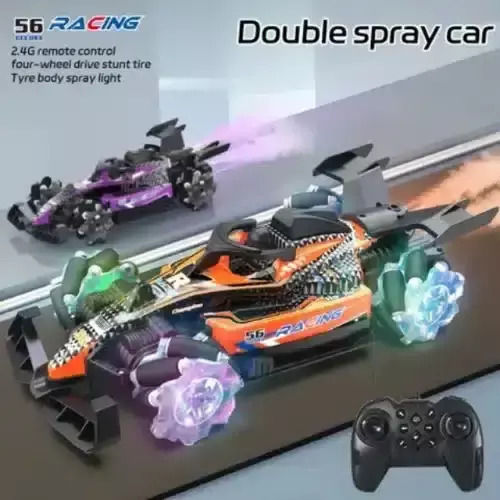 ToyMarkt Rennfahrzeug Led Beleuchtung & Soundeffekte Double Spray Ferngesteuertes Auto Grün