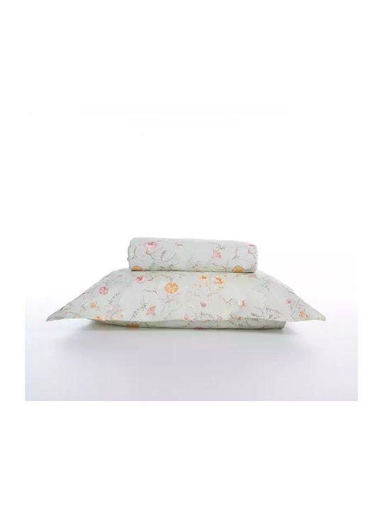 Nef-Nef Homeware Σετ Παπλωματοθήκη Βαμβακερή Υπέρδιπλη με 2 Μαξιλαροθήκες 240x230cm Mimosa