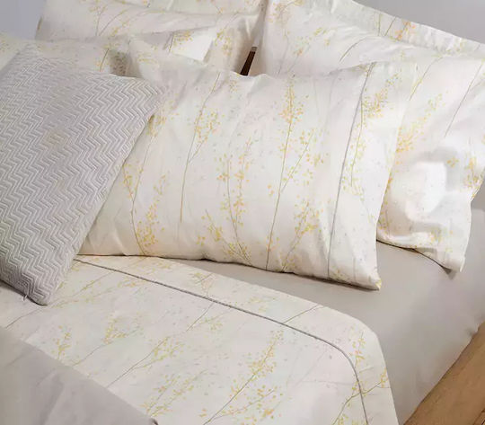 Nef-Nef Homeware Duvet Cover Set Cotton Queen with 2 Pillowcases 240x230 Elements Beige