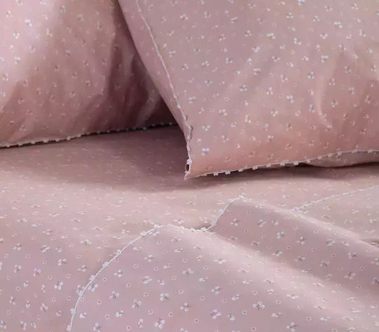 Nef-Nef Homeware Bettbezug-Set Baumwolle Übergröße mit 2 Kissenbezügen 240x230 Serenity Sissy Rosa
