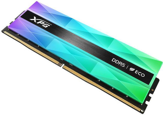 Adata Lancer Neon RGB DDR5 32GB RAM με 2x16GB Modules και Ταχύτητα 6000 για Desktop