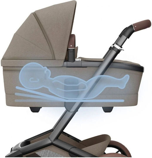 Maxi-Cosi Fame Twillic Verstellbar 2 in 1 Baby Kinderwagen Geeignet für Neugeborene Truffle (& Σετ Αντάπτορες Καθίσματος)