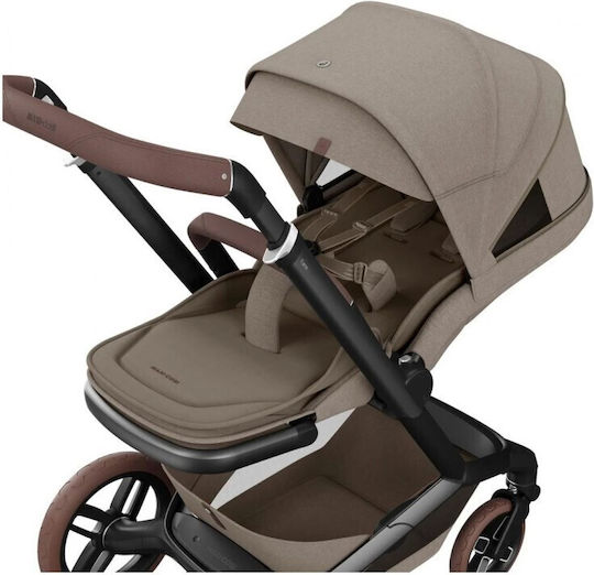 Maxi-Cosi Fame Twillic Verstellbar 2 in 1 Baby Kinderwagen Geeignet für Neugeborene Truffle (& Σετ Αντάπτορες Καθίσματος)