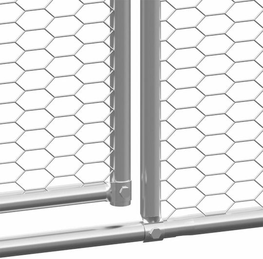 vidaXL Geflügelstall aus verzinktem Stahl L3 x B2 x H2m.