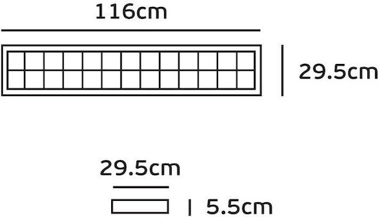 VK Lighting Fluorescent Ceiling Light Natural White D6xH5.5cm