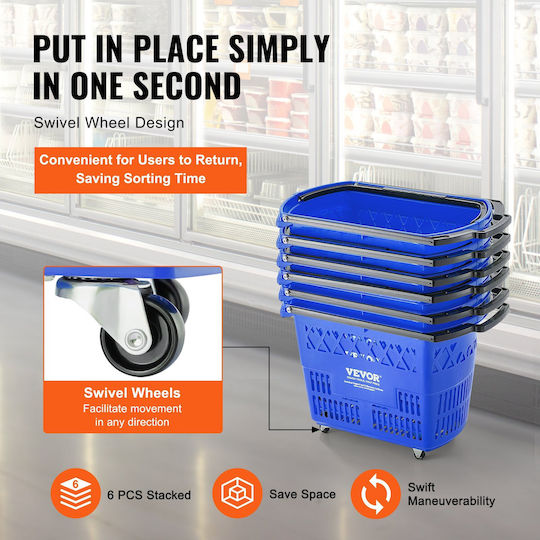 Vevor Shopping Basket Blue