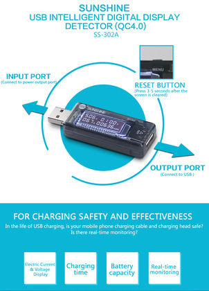 Sunshine SS302A Dispozitiv de testare digitală a PC-ului Port USB
