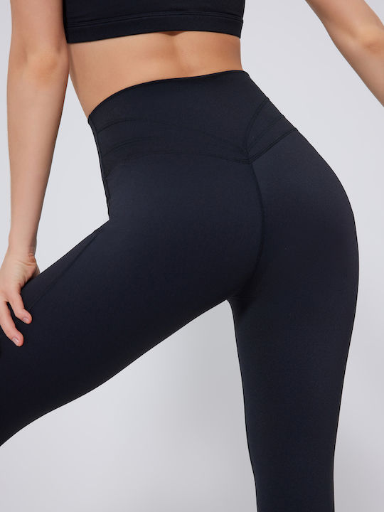 Yoga Γυναικείο Κολάν Ψηλόμεσο Μαύρο