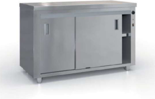 Inox Dobros ER.TH.160 Warming Cupboard Dimensions: W160xD70xH87cm.