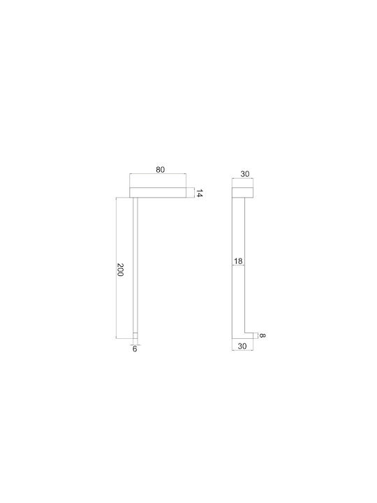 Interflex Chrom Badezimmerhaken Würfel 187009