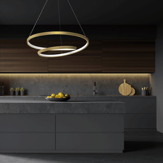 Eko Light Lucerno 48w 230v Gold Hängelampe Gold Schiene