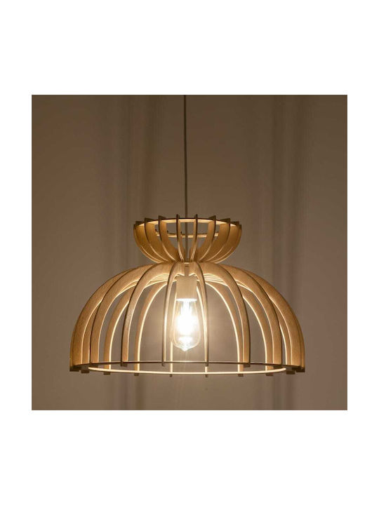 Nowodvorski Kymi C Pendant Light Beige Boho Bell with Socket E27 48x160cm