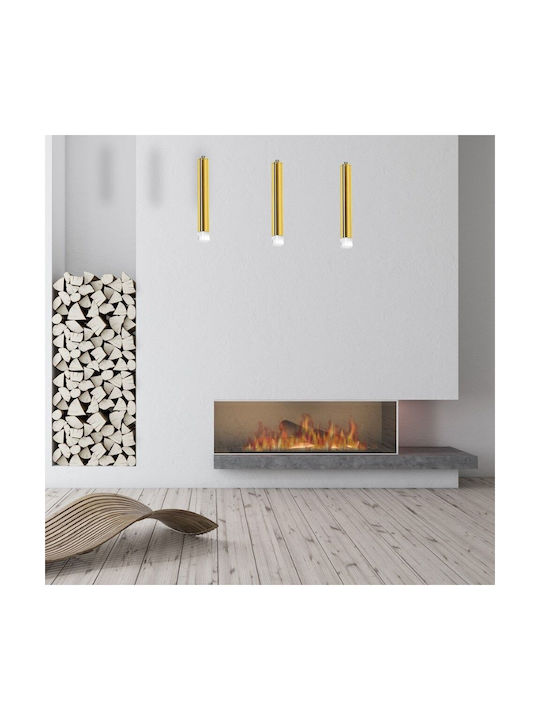 Eko Light Goldie Ρυθμιζόμενο Κρεμαστό Φωτιστικό Χρυσό LED Ράγα