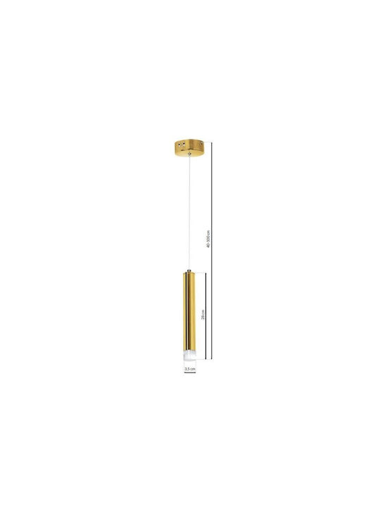 Eko Light Goldie Ρυθμιζόμενο Κρεμαστό Φωτιστικό Χρυσό LED