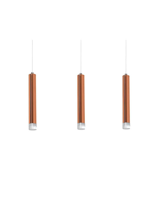 Eko Light Κρεμαστό Φωτιστικό Χάλκινο LED Ράγα