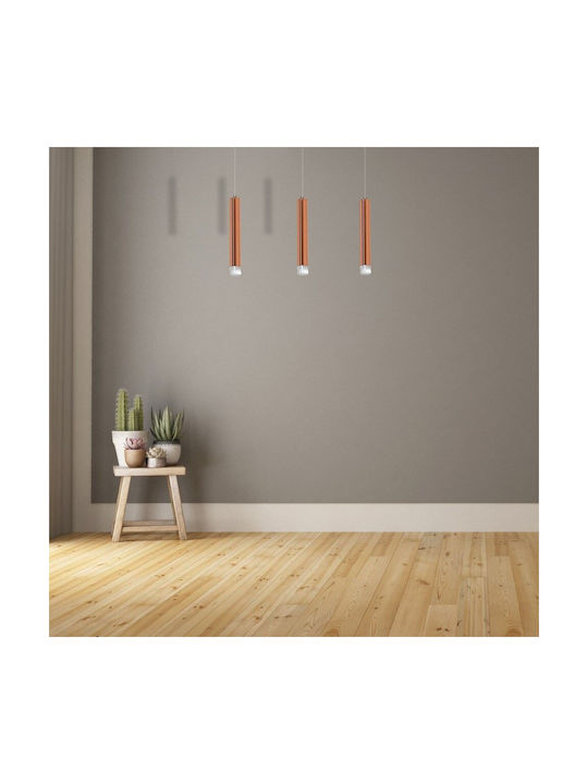 Eko Light Κρεμαστό Φωτιστικό Χάλκινο LED Ράγα