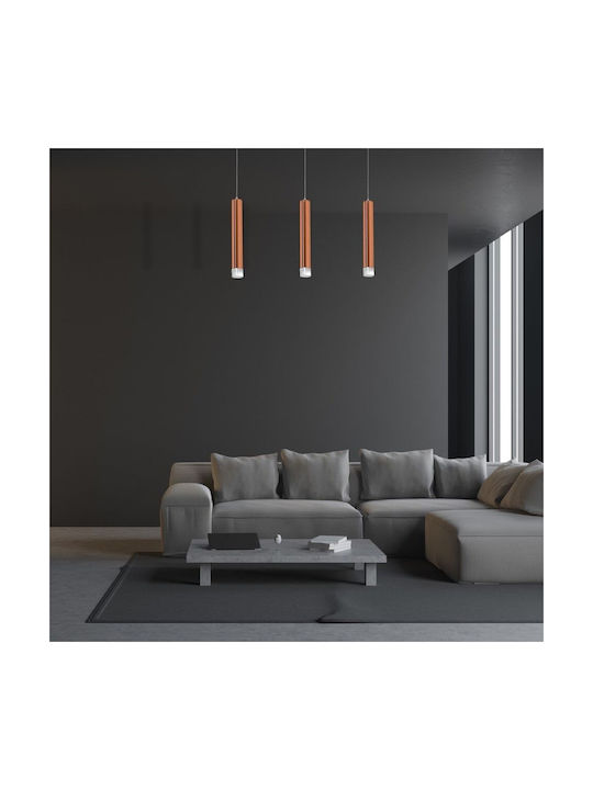 Eko Light Κρεμαστό Φωτιστικό Χάλκινο LED Ράγα