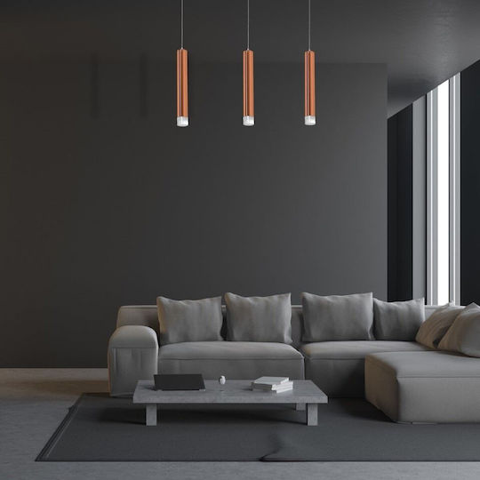 Eko Light Κρεμαστό Φωτιστικό Χάλκινο LED Ράγα