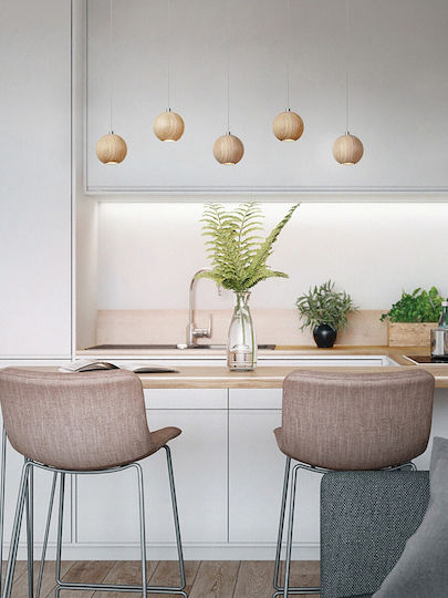 VK Lighting Pendant Light Beige with Socket GU10