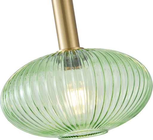 Eurolamp Topaz Κρεμαστό Φωτιστικό Πράσινο με Ντουί E27 30x30x17.1εκ.