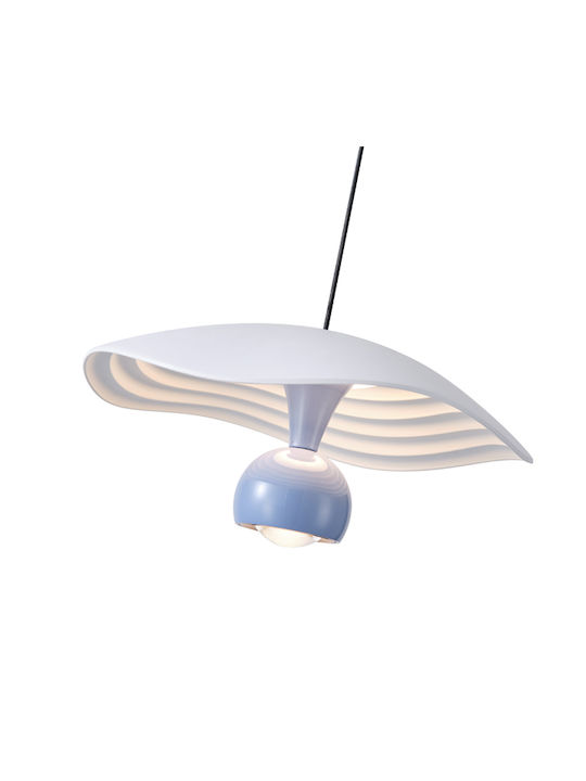 Eurolamp Κρεμαστό Φωτιστικό Μπλε LED με Θερμό Λευκό Φως 23x23εκ.