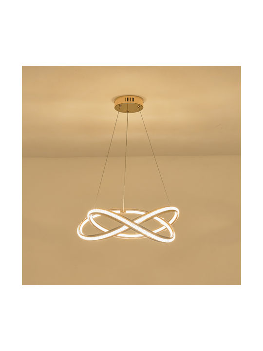 Eurolamp Orion Gold LED Pendant Ceiling Light with Warm White Light 50x120x120cm