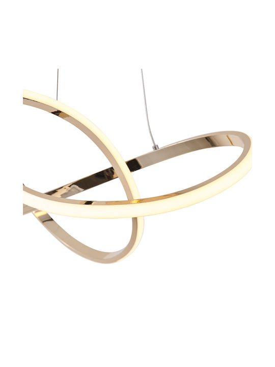 Eurolamp Saturn Pendant Ceiling Light Gold LED with Warm White Light 6x6x120cm