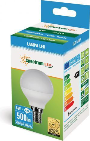 Spectrum LED крушка 6W за фасунга E14 Хладно бяло 560лм
