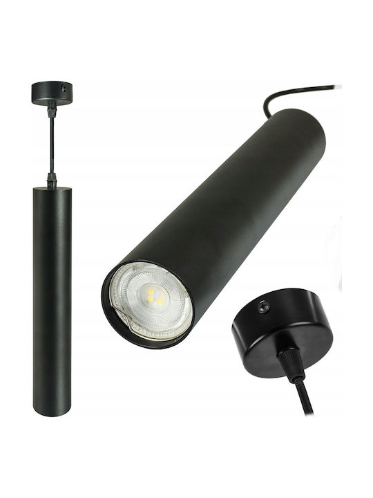 Eco Light Κρεμαστό Φωτιστικό Μαύρο με Ντουί GU10