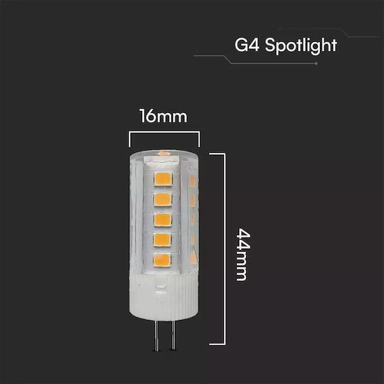 V-TAC Λάμπα LED 3.2W για Ντουί G4 Ψυχρό Λευκό 385lm