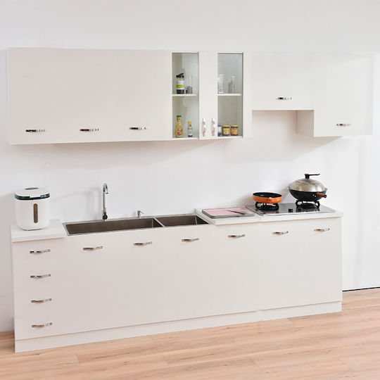 Shally Dogan Wandmontierter Küchenschrank 60 x 32 x 72 cm Höhe Einzeltür Weiß 02814873